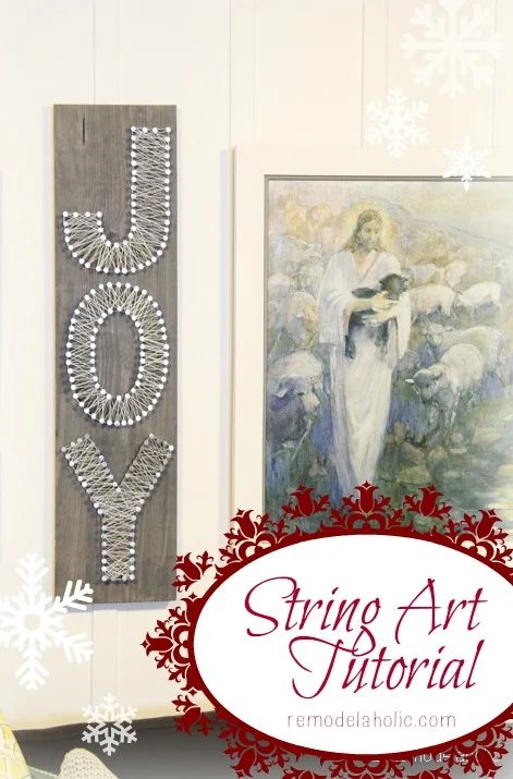 String Art walkthrough Joy Sign Christmas art @Bekob #christmas #art