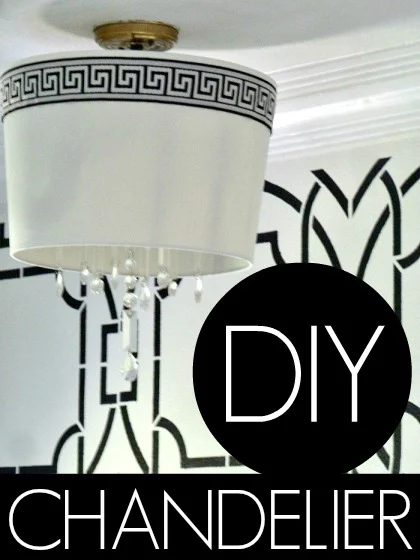 Handmade Drum Shade Chandelier | Bliss At Home featured on Bekob.com #lightfixture #chandelier #handmade #walkthrough