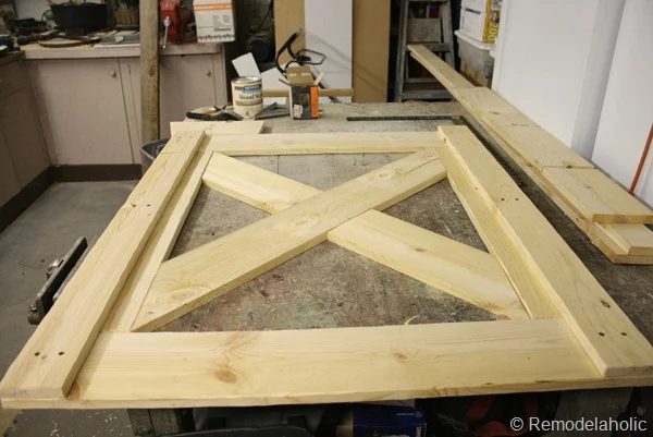 Handmade Dutch Barn Door - Crossbrace X Pieces
