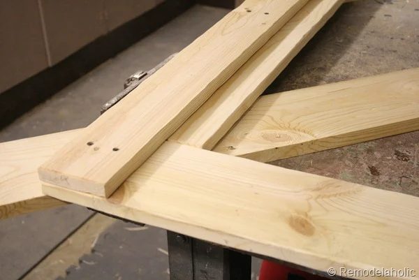 farmhouse wood dutch door baby gate, how to cut an accurate X crossbrace
