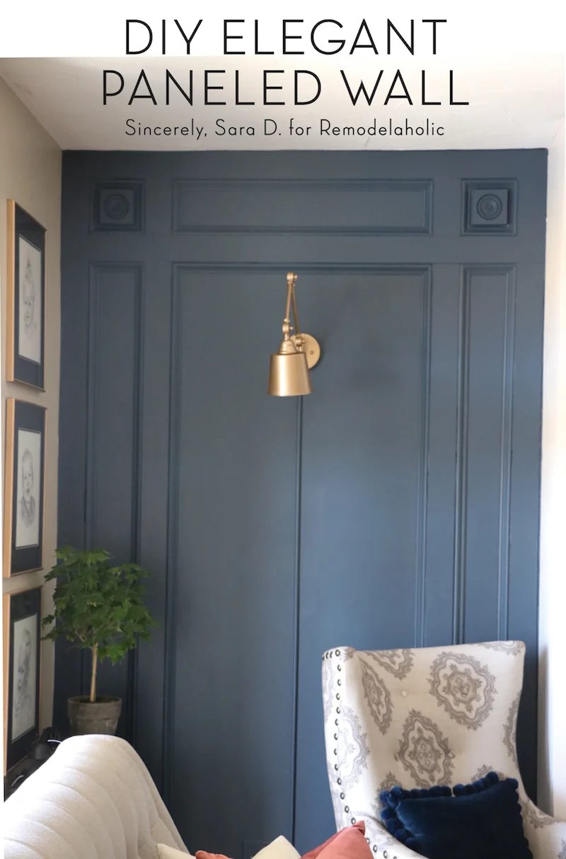 Learn how to install an elegant Handmade paneled wall treatment with this step-by-step walkthrough, so straightforward even a first-time can do it!
