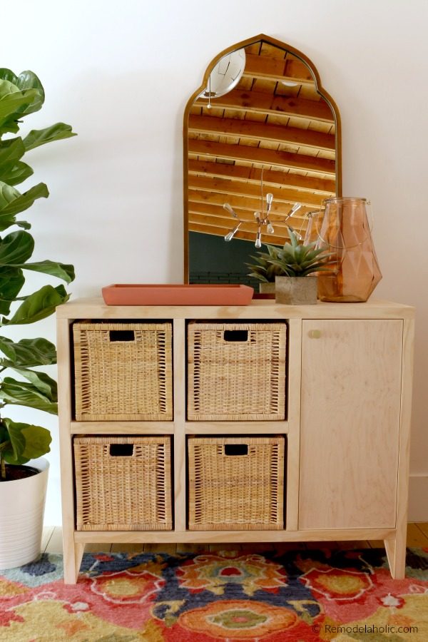 Handmade Entry Table with Cubby Storage