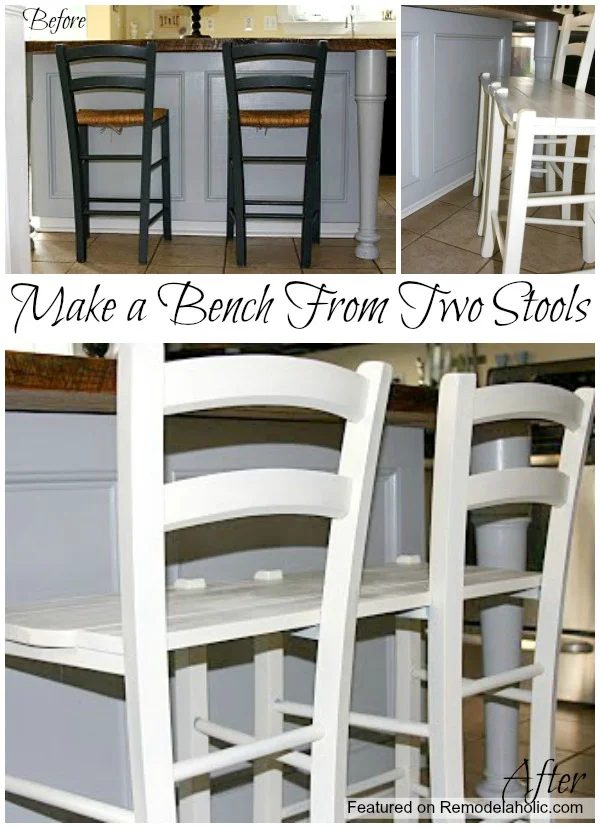 walkthrough How to Make a bench from two stools featured on Bekob #chair #stools #bench