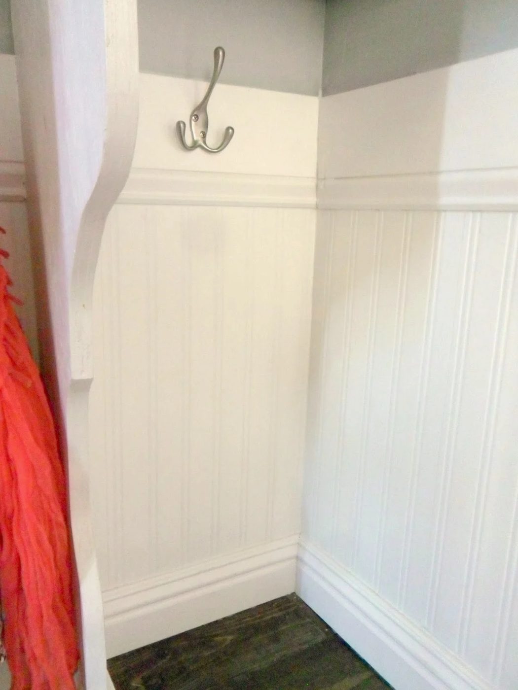 beadboard entryway mudroom cubby shelving, Home Heart and Hands featured on Bekob