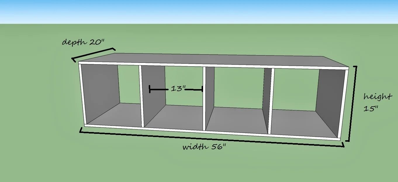 build base of entryway mudroom cubbies, Home Heart and Hands featured on Bekob