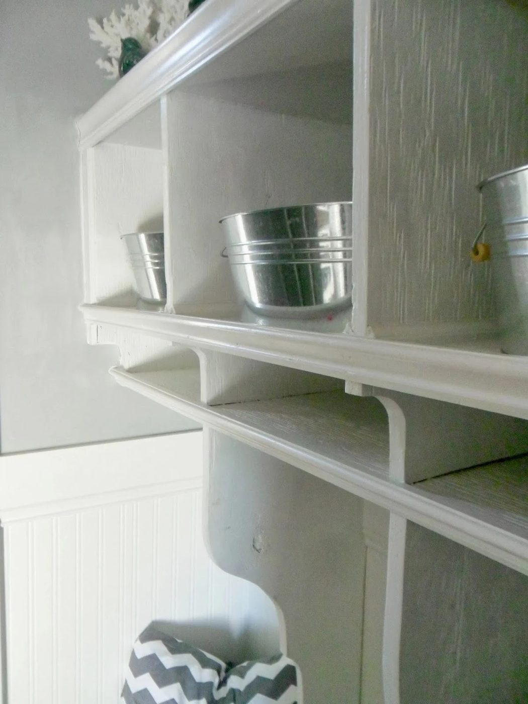 double shelves in entryway, Home Heart and Hands featured on Bekob