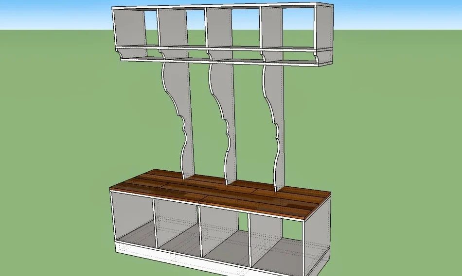 Handmade Entryway Mudroom with Cubbies for Under $150
