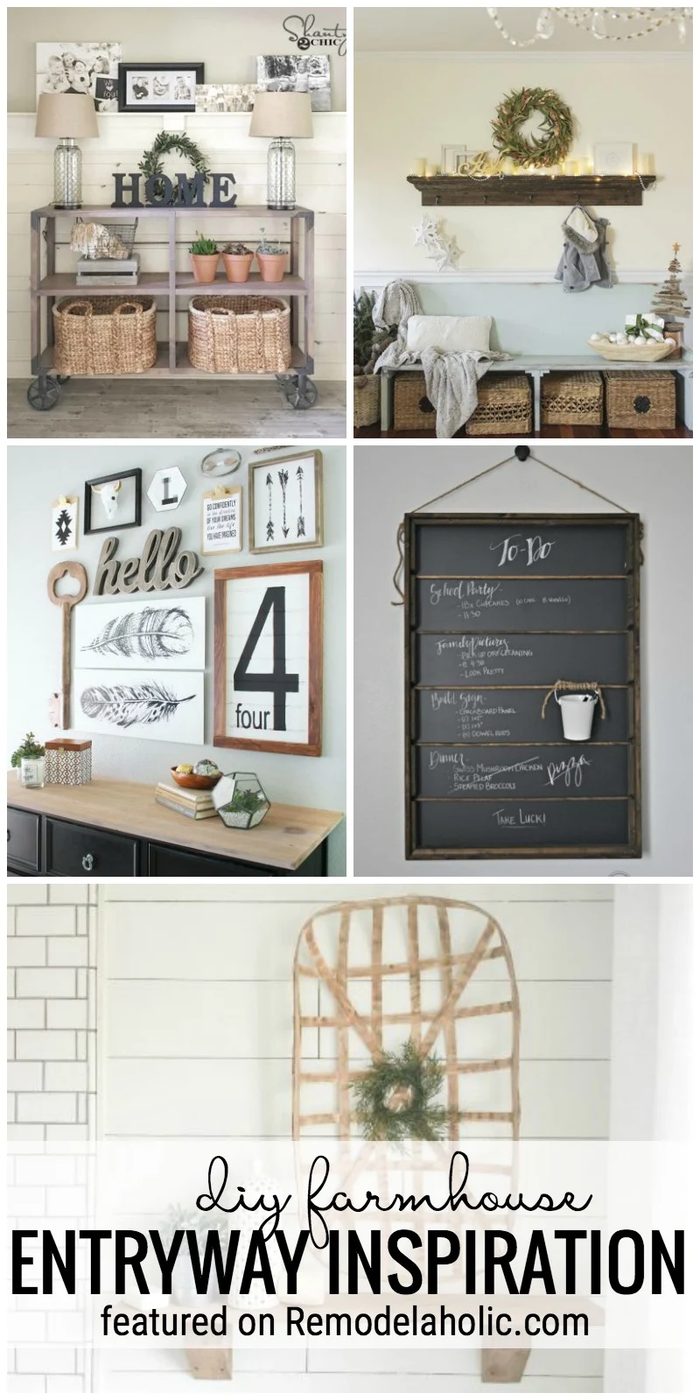 Get The well fitted Farmhouse Feel In Your Entryway With These Handmade Farmhouse Entryway Inspirations Featured On Bekob.com