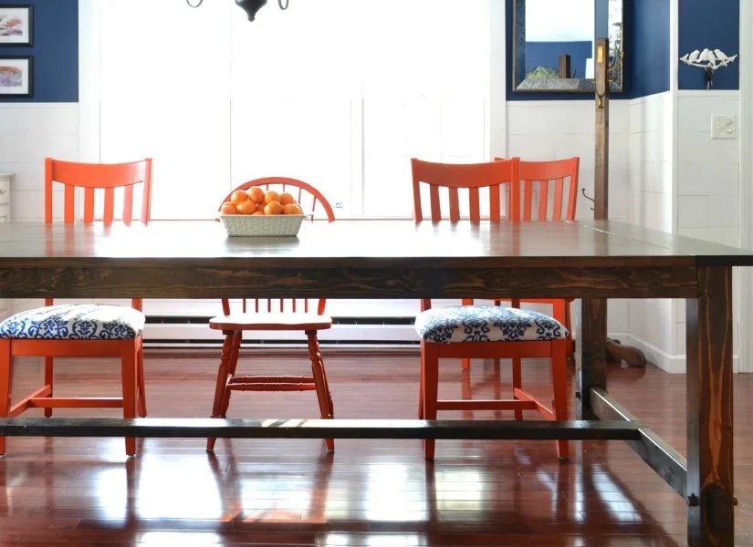 Handmade Farmhouse Table with Handmade Details + Building Plan