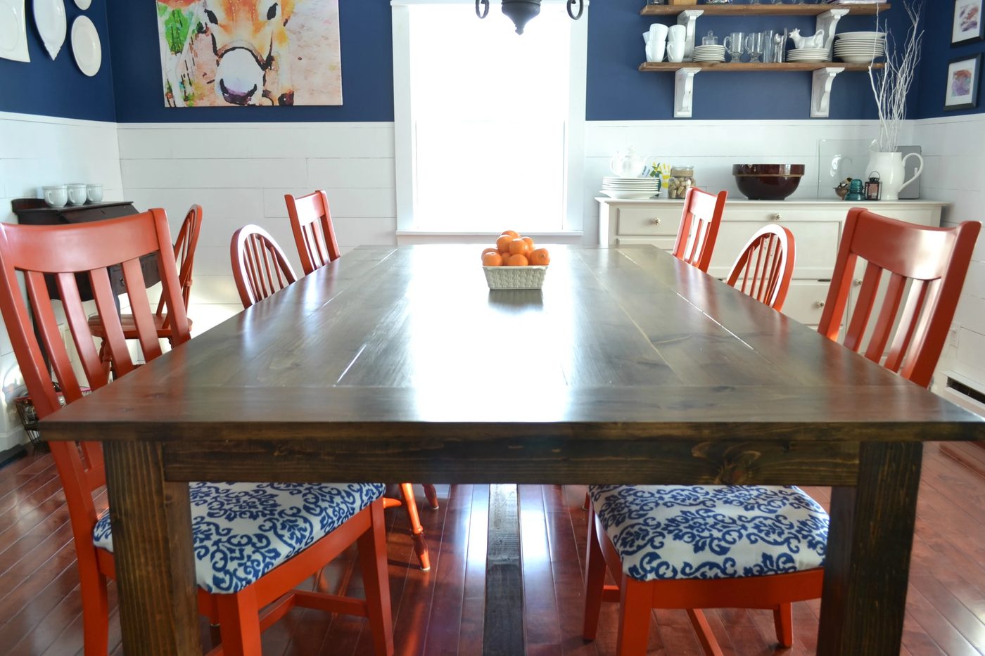 Handmade large farmhouse table by I am a Homemaker featured on @Bekob