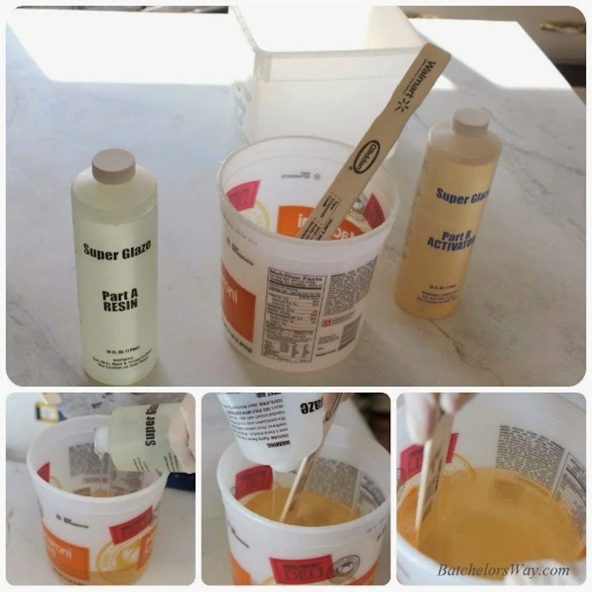How To Seal A Faux Marble Countertop Using Epoxy Glaze Batchelors Way On Bekob