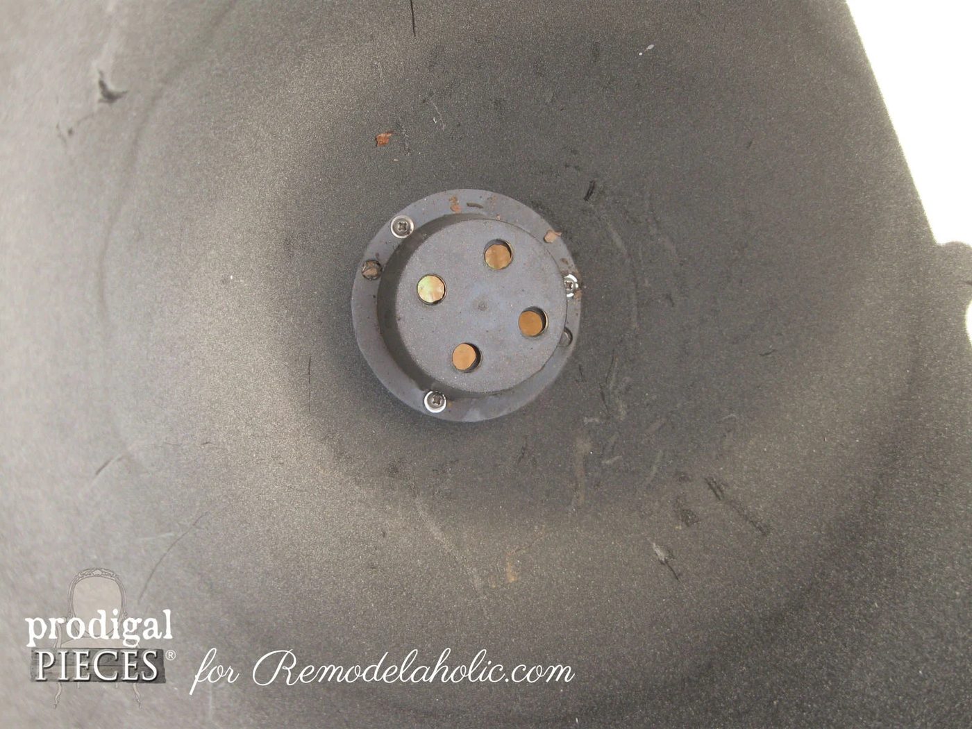 Handmade Faux Zinc Finish on a Garden Urn Planter by Prodigal Pieces for Bekob