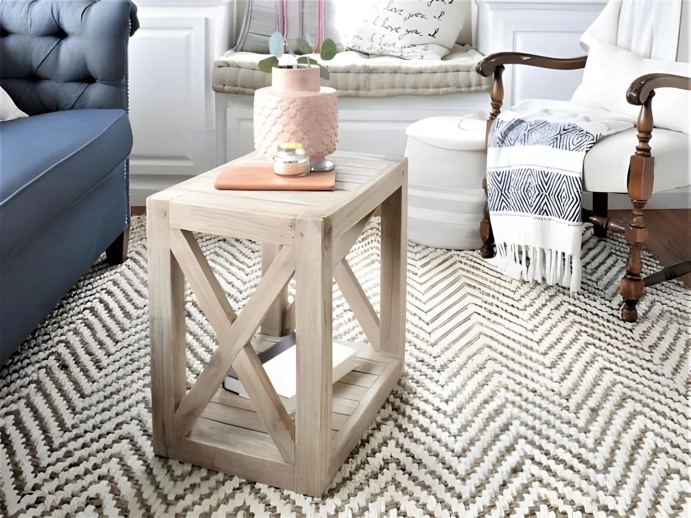 7 Woodworking Plans Farmhouse End Table Handmade Side Table Bekob Photo Courtesy Of Nesting With Grace 025018