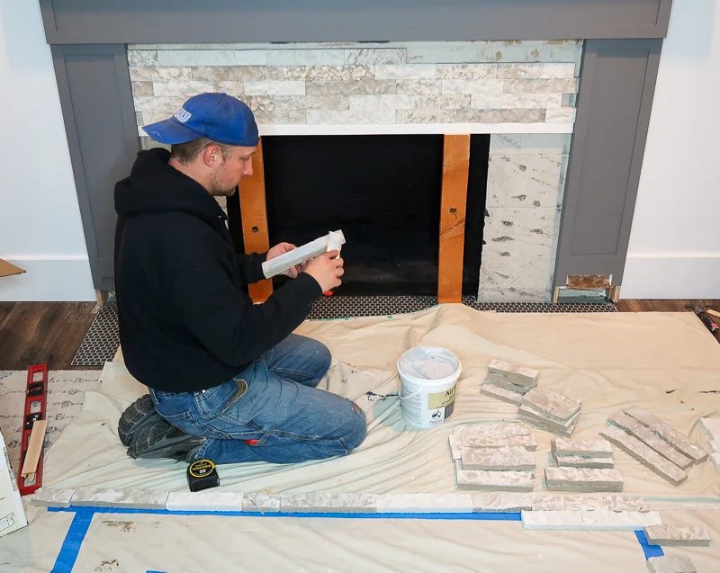 Handmade Fireplace Makeover Part Three: AirStone Installation