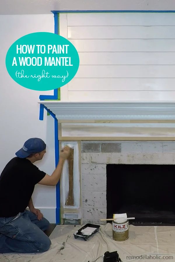 How To Paint A Wood Mantel The Right Way Why To Prime A Mantel Before Painting #Bekob