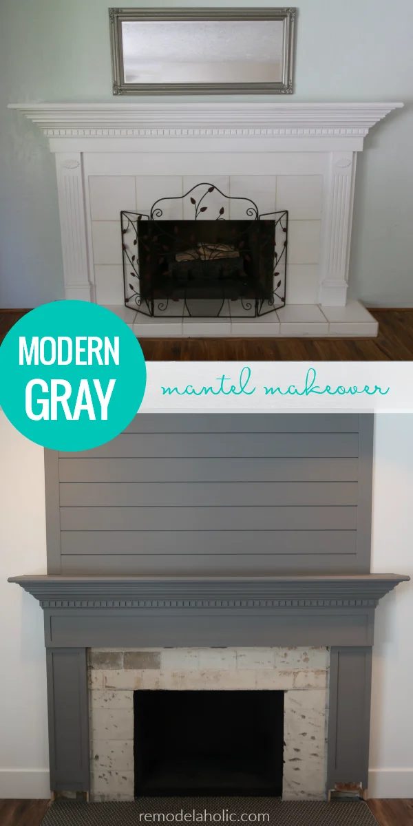 Modern Mantel Makeover, How To Prime And Paint A Wood Mantel #Bekob