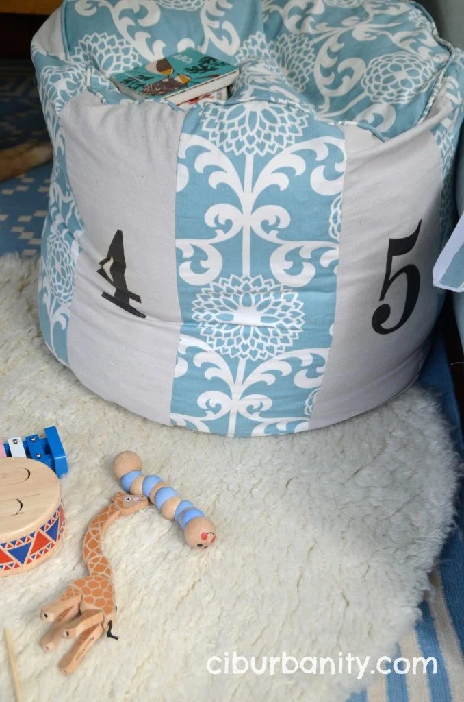 knock-off Land of Nod floor pouf, featured on Bekob.com