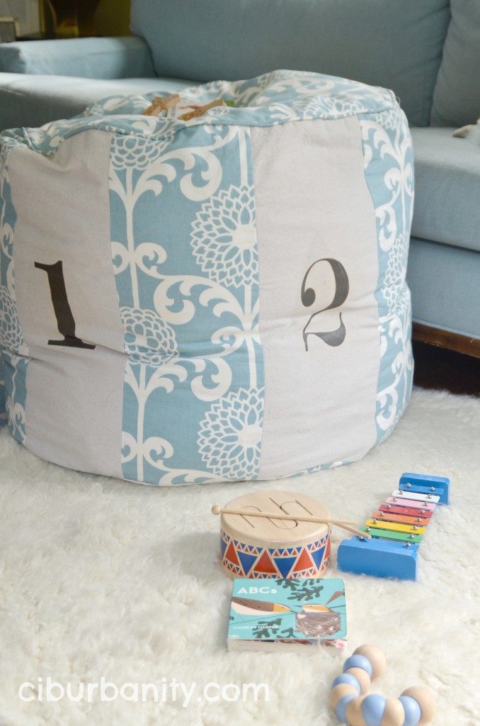 Copycat Land of Nod Floor Pouf walkthrough | Ciburbanity featured on Bekob.com #copycat #knockoff #LandofNod #floorpouf #sewing