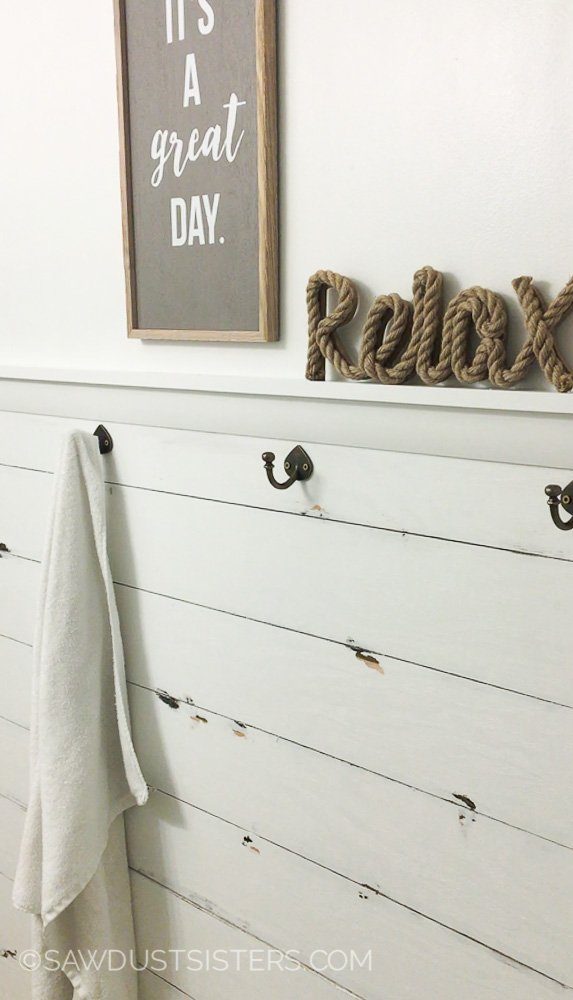 12 Handmade walkthrough For Shiplap Wall From 8x4 Sheet Of Plywood, By Sawdust Sisters Featured On @Bekob