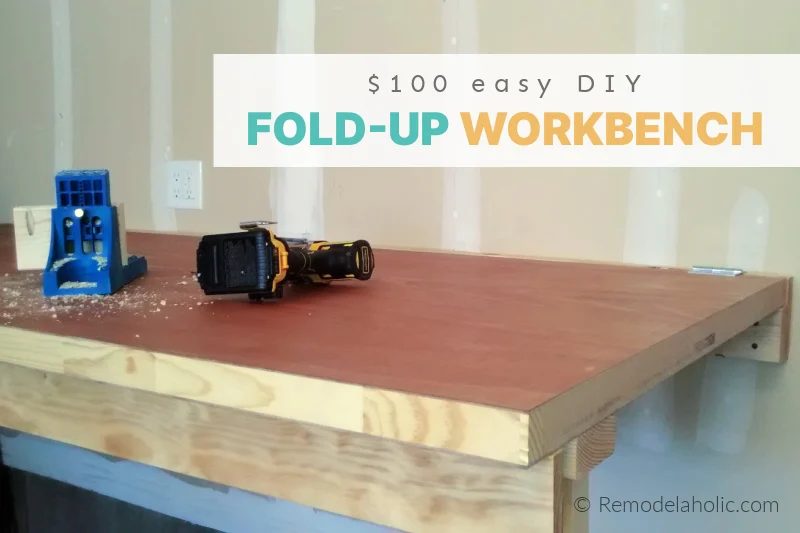 Handmade Folding Workbench Fold Up Work Table For The Garage Bekob