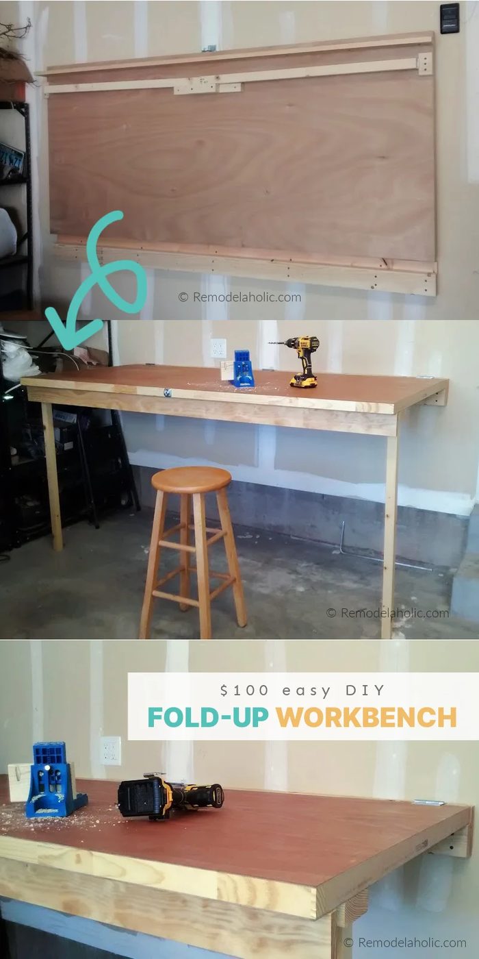 low-cost And straightforward Handmade Folding Workbench Fold Up Table Free Plans Bekob