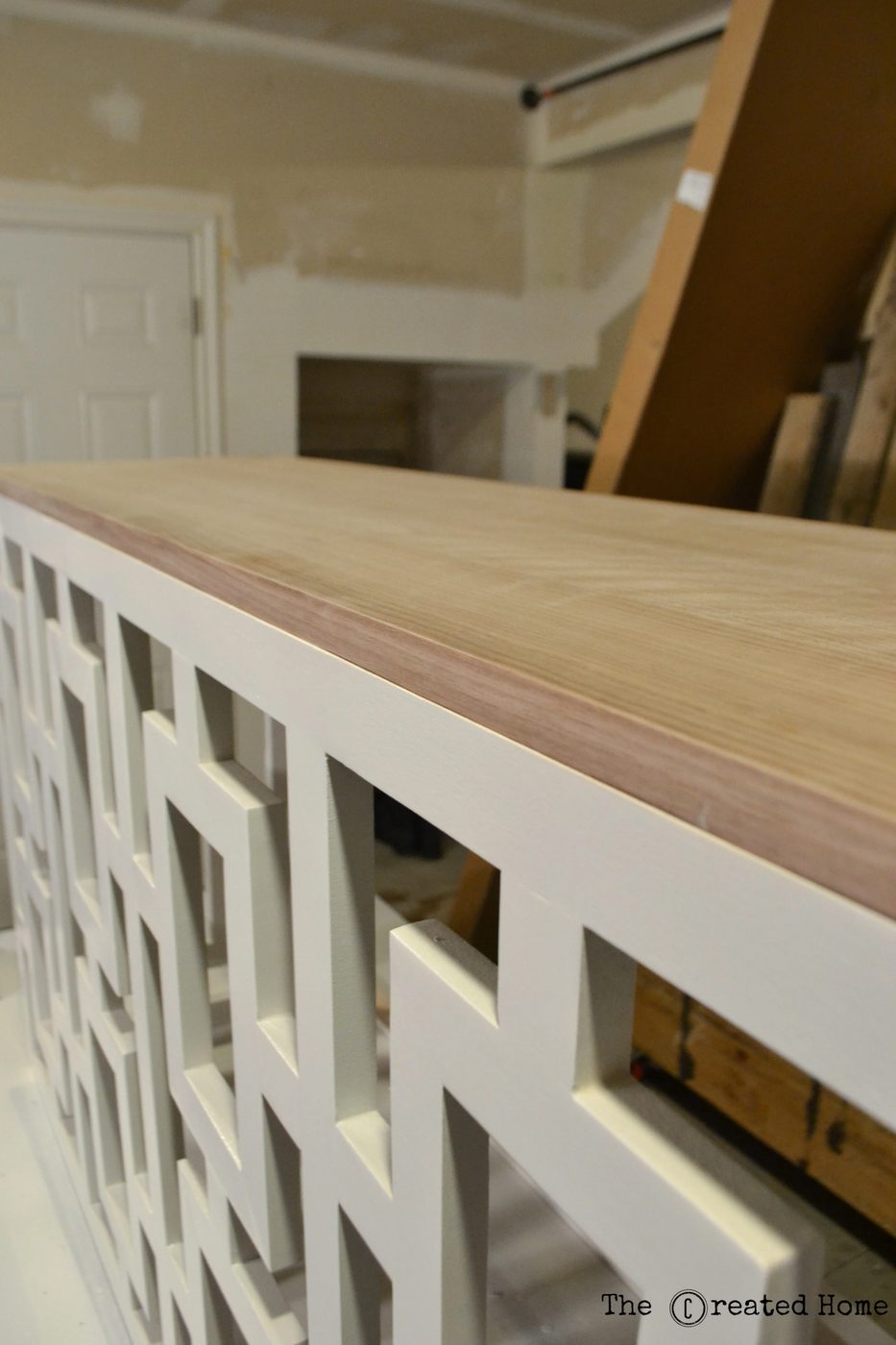 16 Handmade Walnut Veneer Plywood Console Table With Fretwork Sides, By The Created Home Featured On @Bekob