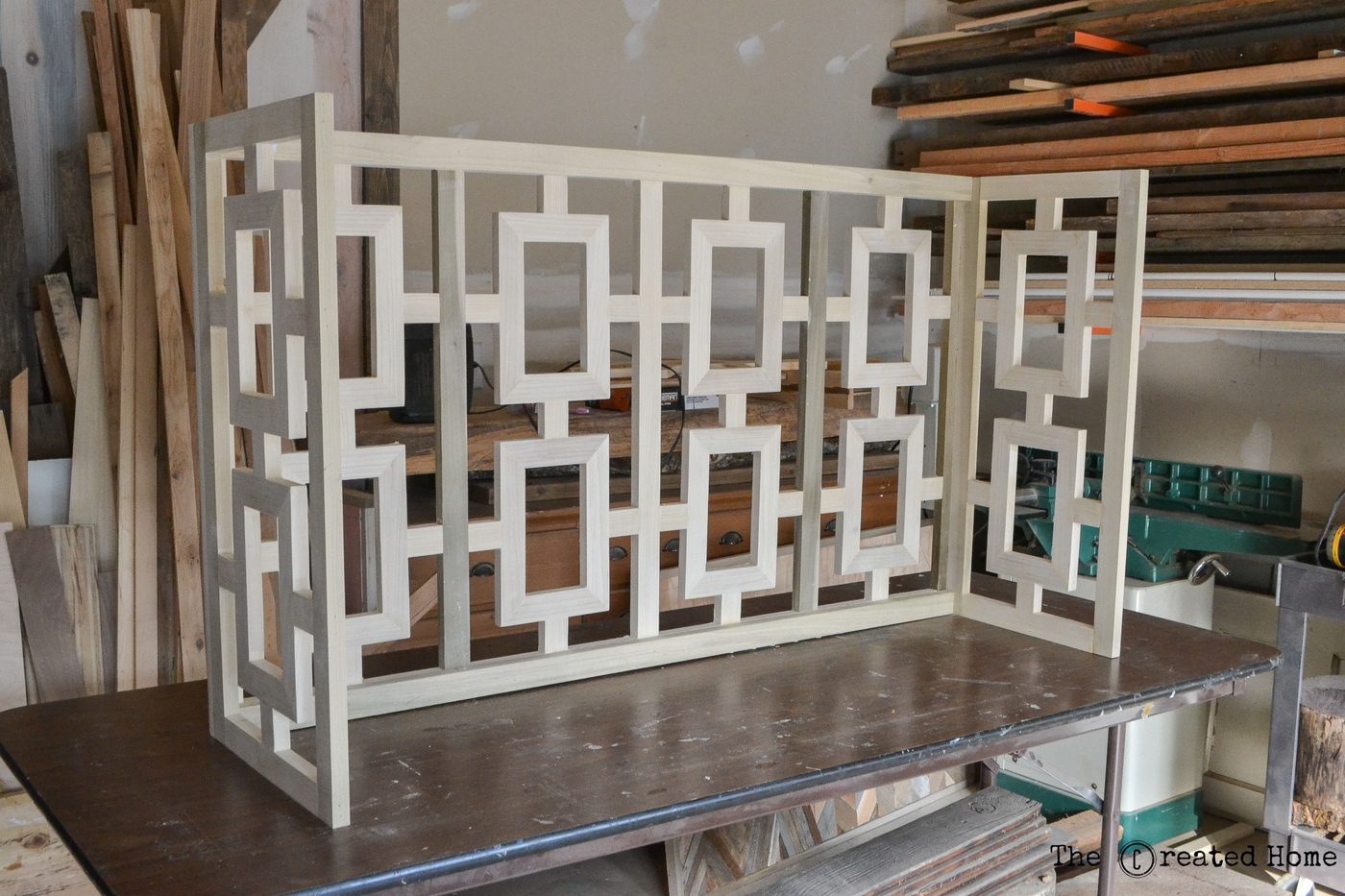 11 Fretwork Console Table With Plywood Top, Handmade, By The Created Home Featured On @Bekob