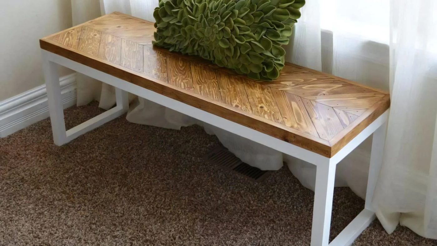 4 Handmade Chevron Bench Iso Hertoolbelt 082545