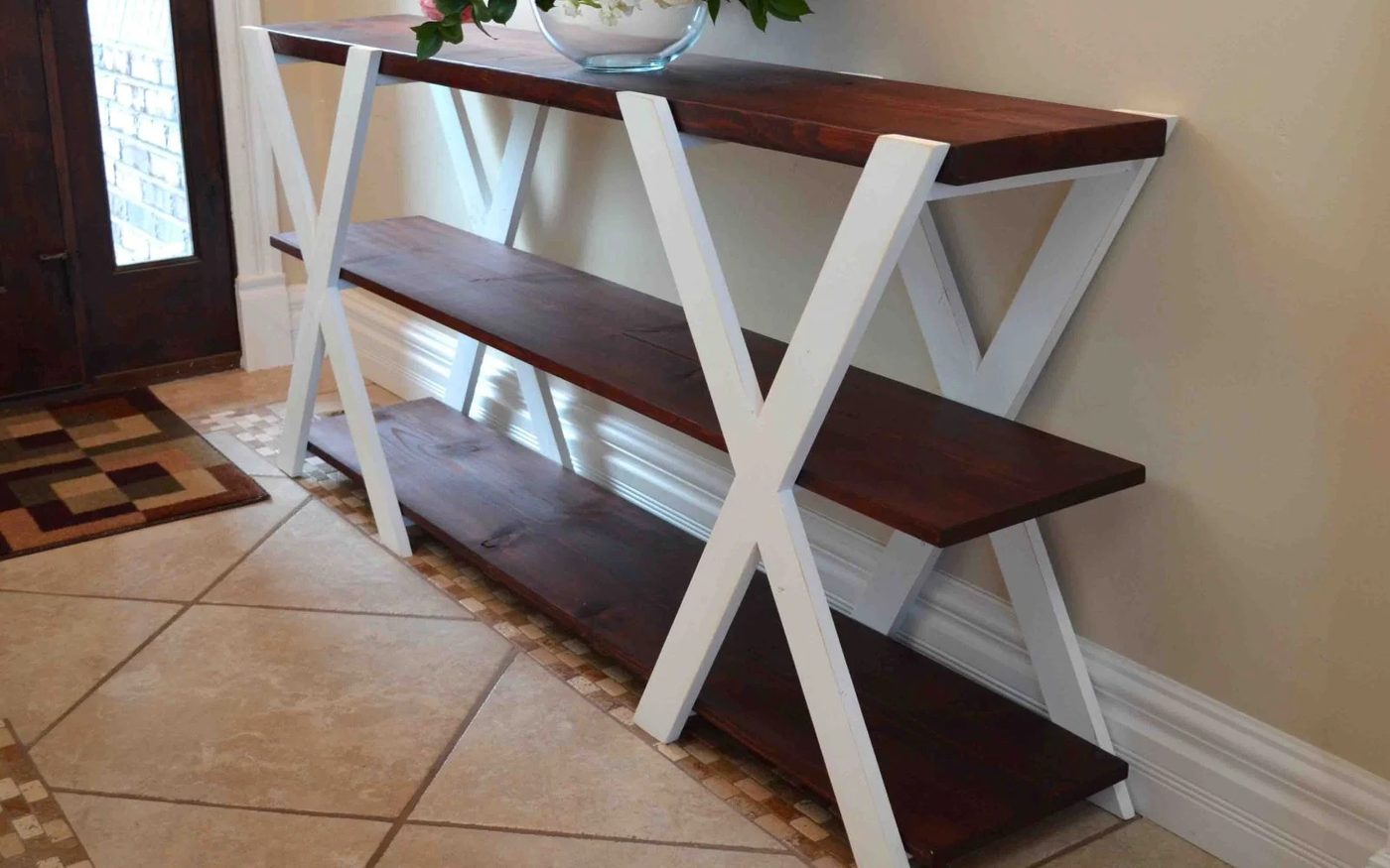 7 Handmade Double X Console Table