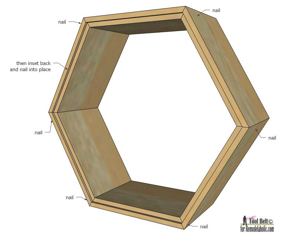 Create modern and unique wall decor with a gallery of geometric display shelves. Free plans to build 4 different shaped shadow box shelves on Bekob.