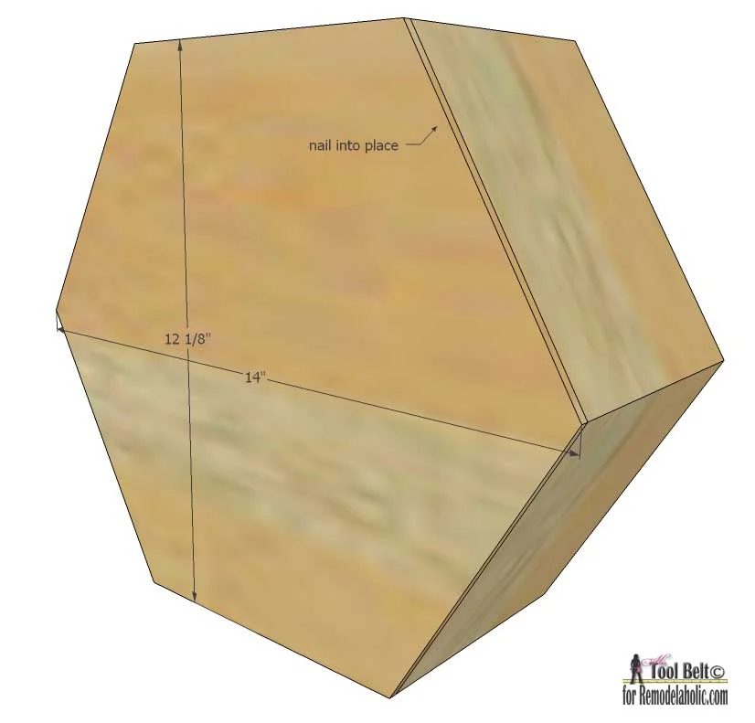 Create modern and unique wall decor with a gallery of geometric display shelves. Free plans to build 4 different shaped shadow box shelves on Bekob.