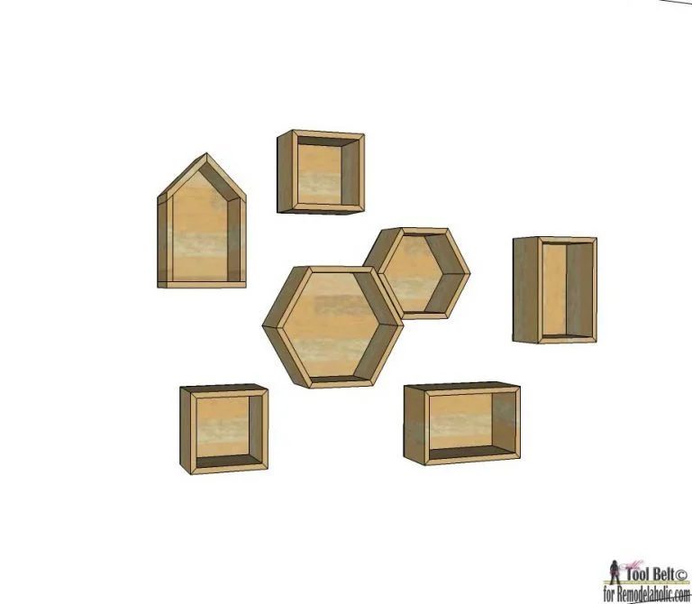 Geometric Display Shelves Building Plans To Handmade