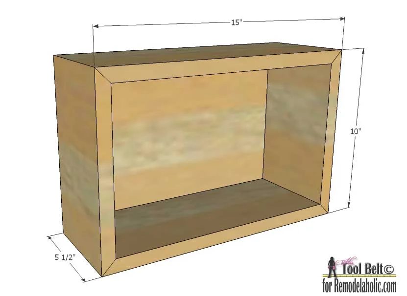 Create modern and unique wall decor with a gallery of geometric display shelves. Free plans to build 4 different shaped shadow box shelves on Bekob.