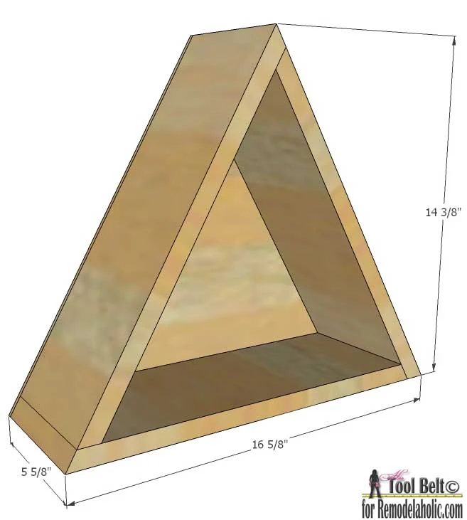 Triangle shelf - dimensions