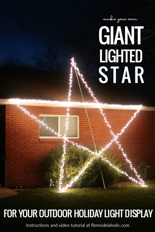 Make Your Own Giant Lighted Star For Your Outdoor Holiday Light Display #Bekob