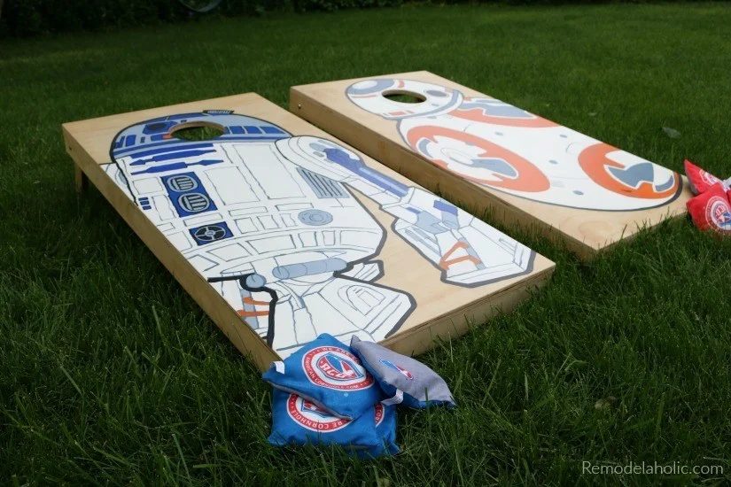 Handmade Cornhole Boards With Custom Painted Charaters From Star Wars