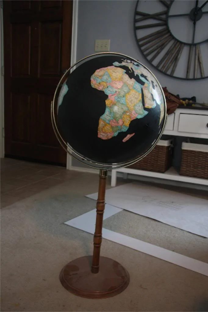 Thrift store globe to black and gold beauty!, by Love and Renovations featured on @Bekob
