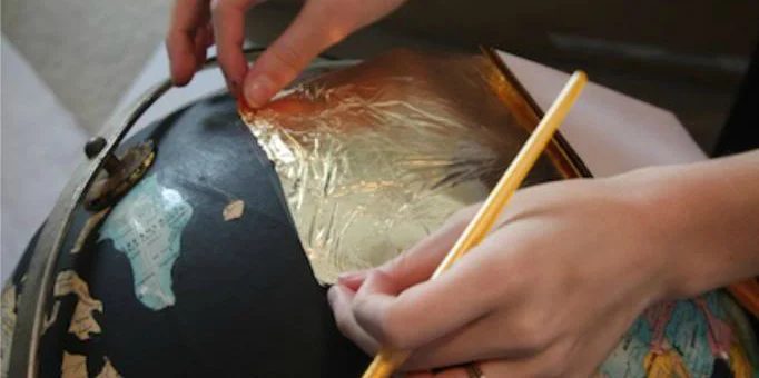 Handmade Gold Foil Globe Update