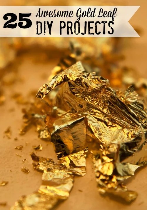 25 solid Gold Leaf Handmade Projects at tipsaholic.com