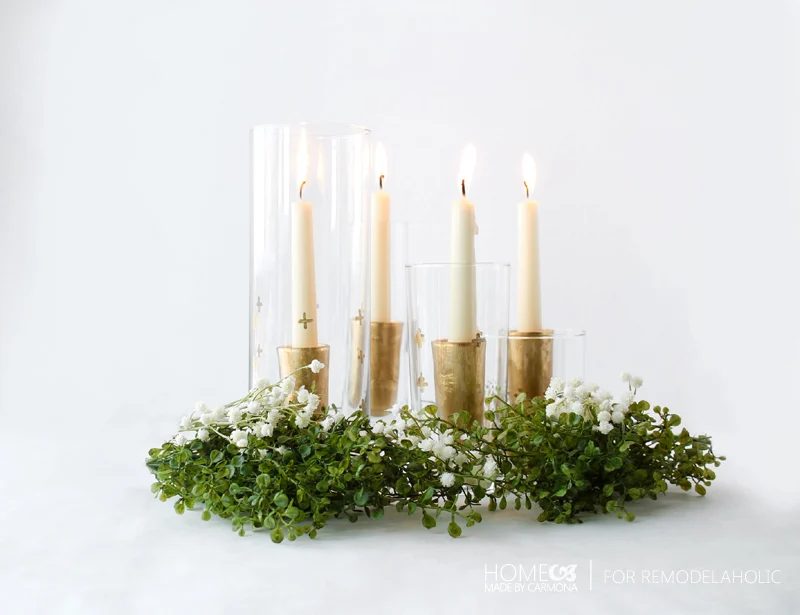 Handmade shot glass candle holder table setting - Home made by Carmona for Bekob
