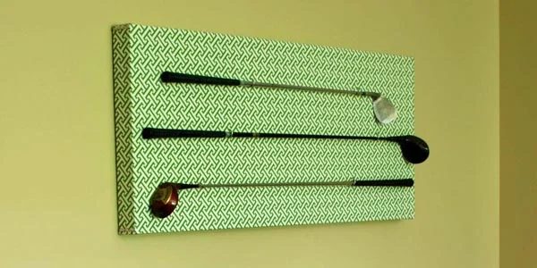 Handmade Golf Club Art Display Project; 33 Shades of Green