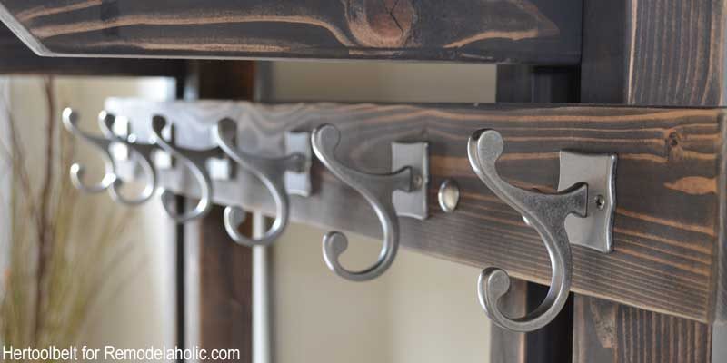 Handmade Hall Tree Coat Rack (inspired by Pottery Barn)