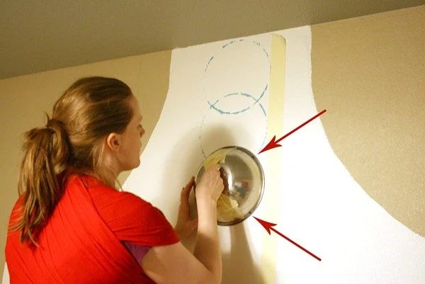 direct Circle Stenciled Wall In An Hour #Bekob