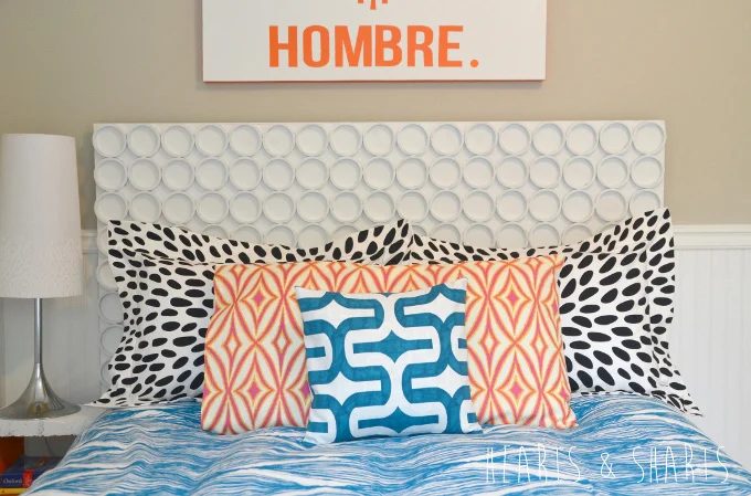 handmade headboard from pvc pipe
