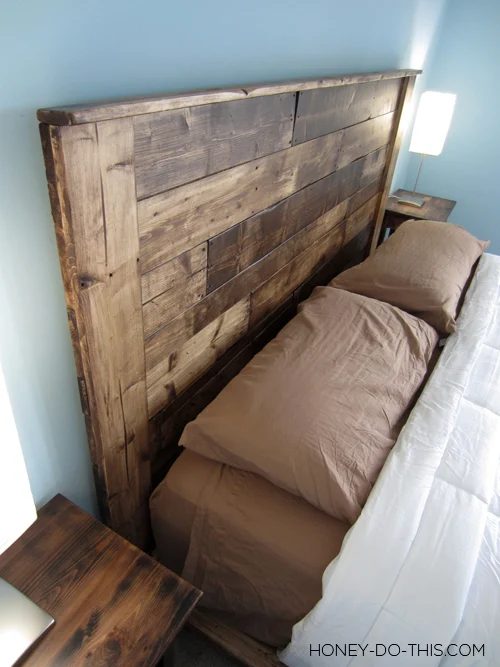 handmade king-sized pallet headboard walkthrough