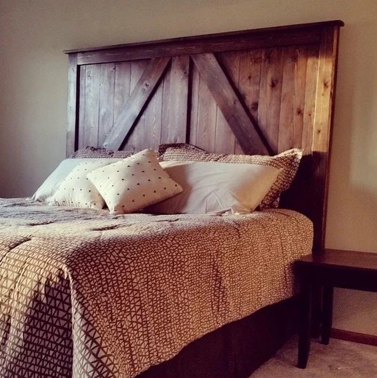 barn door handmade headboard