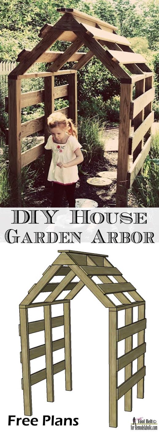Handmade House Garden Arbor free plans