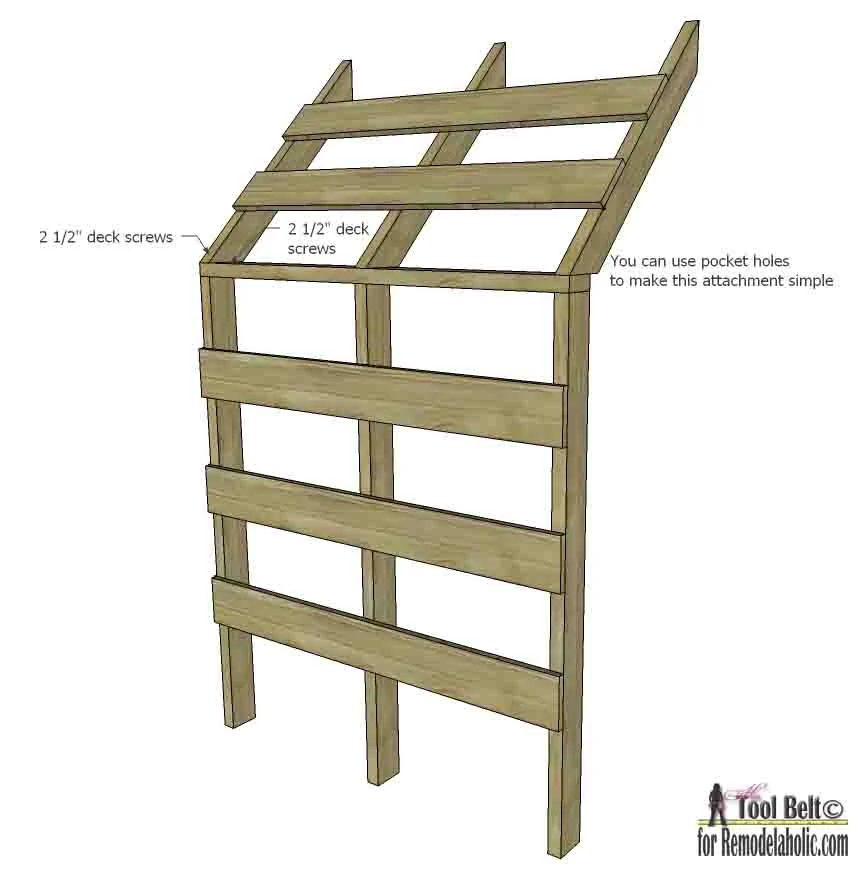 This house shaped garden arbor is so cute, well fitted for my yard. Free Handmade plans on @Bekob