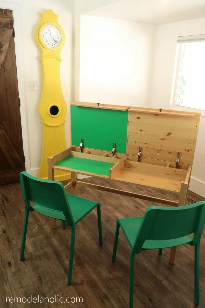 2 Person Kids Desk With Hidden Storage Compartment And Workstation, method IKEA HEMNES Desk #Bekob