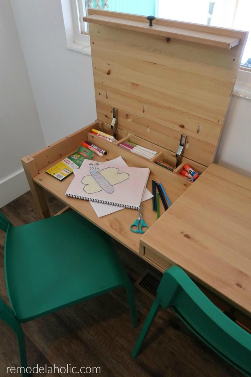 direct IKEA method Desk With Two Art Workstations For Kids And Storage #Bekob